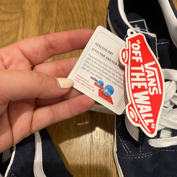 Navy Suede Vans Sneakers - Picture 2 of 3